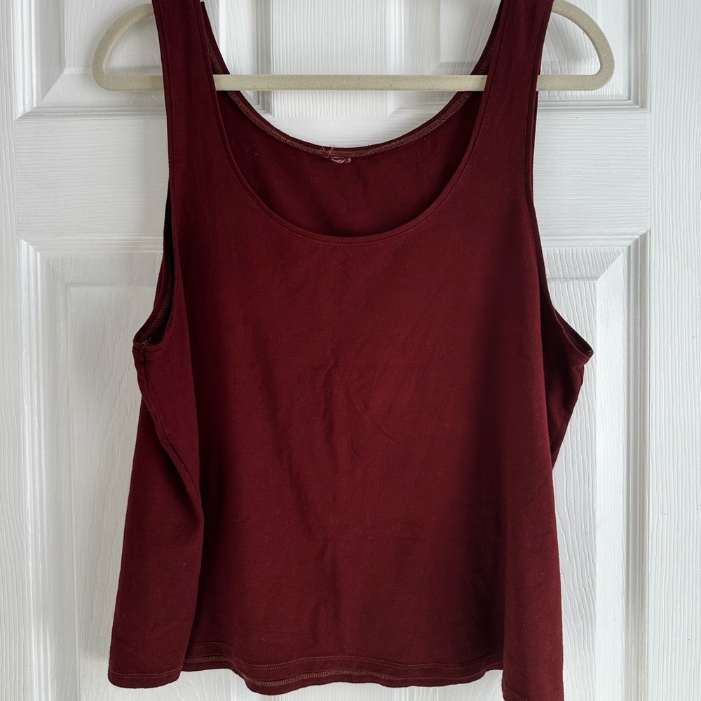 Jax & Lennon Burgundy Tank, size L
